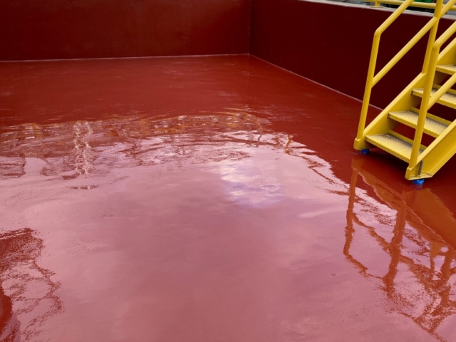 10,000 sq ft outdoor industrial tank farm &ndash; Demo, caustic clean, and install ProKrete HD at 3/8&rdquo; with broadcast. Prep, clean, patch, grind walls and install ProKrete TF on walls surrounding containment areas.