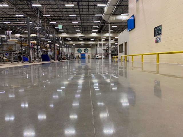 Manufacturing floors, polished concrete, polish concrete, Industrial Applications Inc., IA30yrs, Green flooring solution