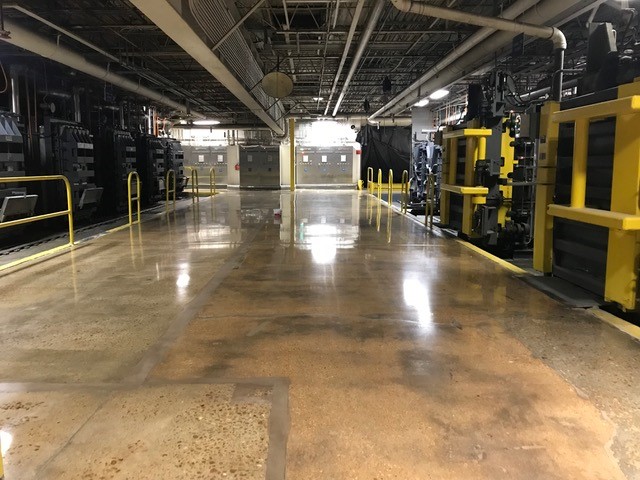 polished concrete, medical supply manufacturing floor