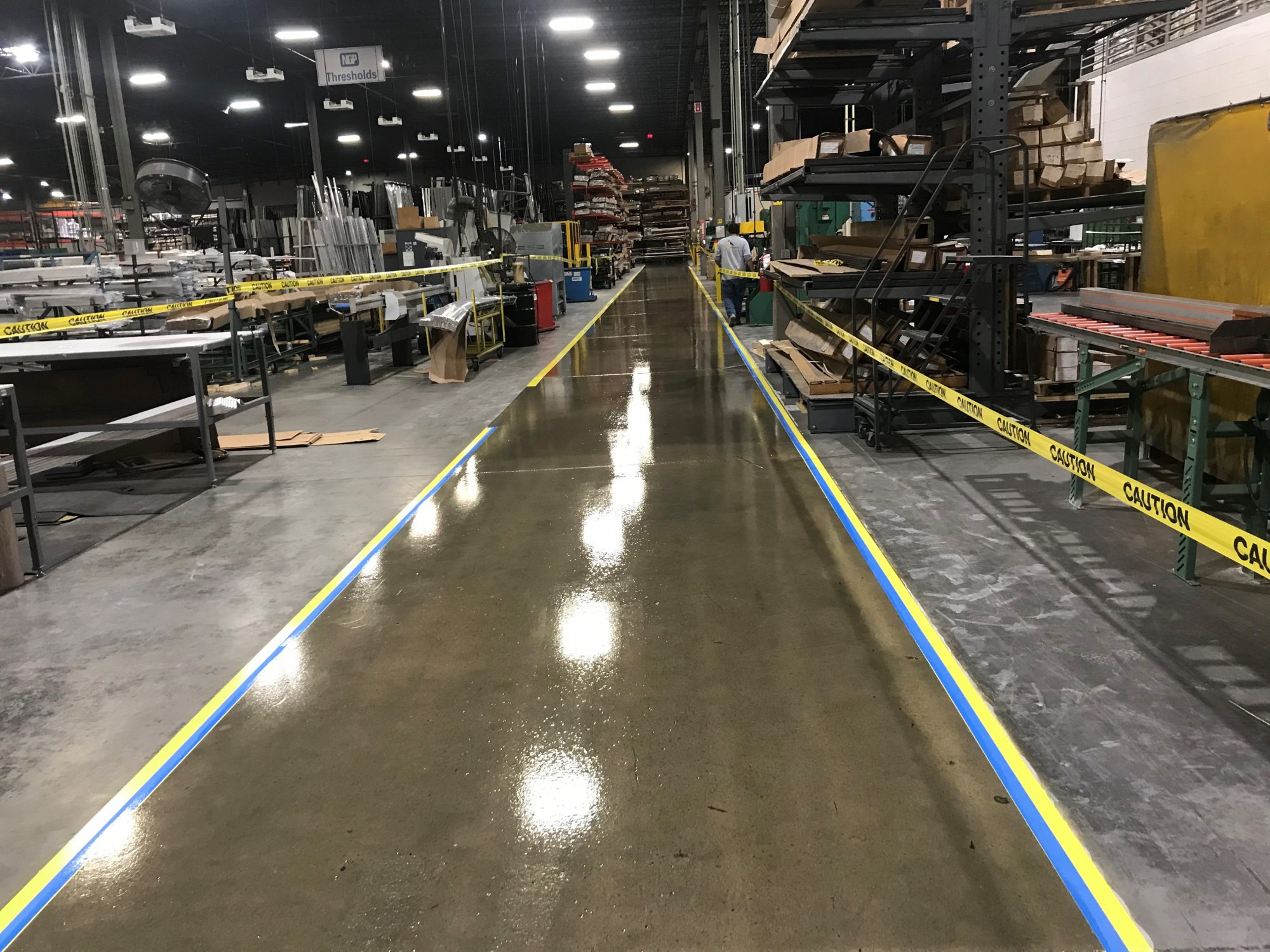 epoxy floor coatings, Concrete aisle coatings, safety striping, 5S, Industrial Applications Inc., IA30yrs, epoxy floor coating, concrete floor coatings