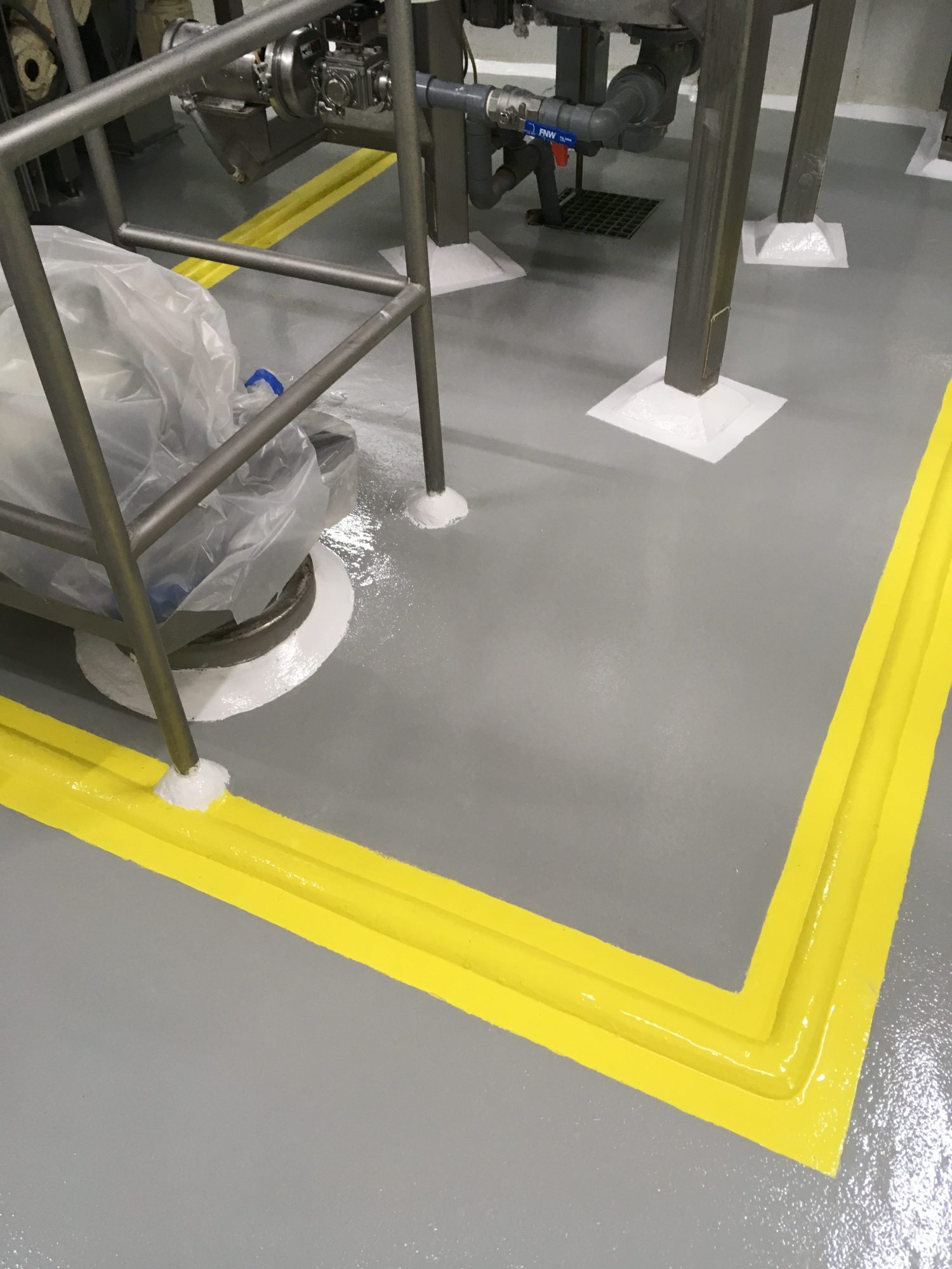 epoxy floor coating, concrete floor coatings, food and beverage floor coatings, USDA floor coatings, line striping, epoxy line striping