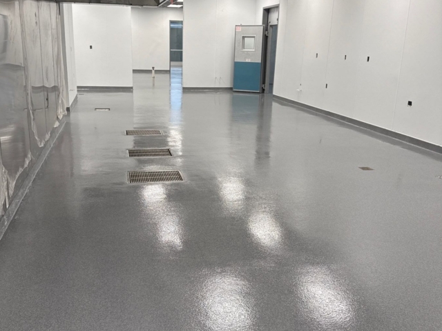 Industrial Applications, Inc. installed decorative quartz in university kitchen.&nbsp;