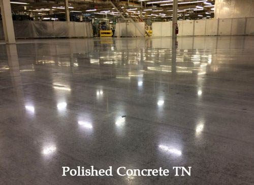 polished concrete Memphis TN flooring project 