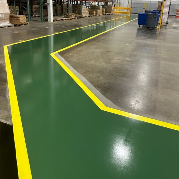Epoxy floor coatings, epoxy floor coatings Memphis TN, urethane topcoat, epoxy walkways, forklift traffic safety, 5S floor markings, 6S floor markings, warehouse safety, warehouse epoxy floors, warehouse epoxy walkways, epoxy aisles, workplace safety, epoxy floor striping, TeamIA, Industrial Applications Inc