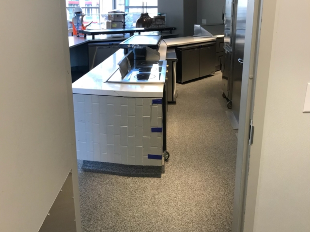 Industrial Applications, Inc. prepped and installed MMA into commercial kitchen's deli.&nbsp;
