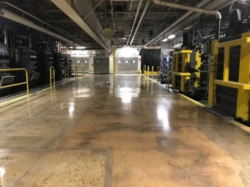 Polished Concrete Flooring Project By Industrial Applications in a Facility