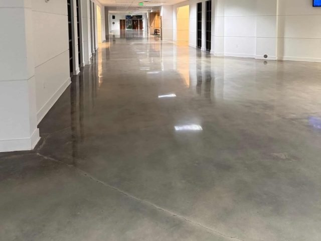 Major renovation of church included and upgrade their flooring solution. IA polished over 10,000 square feet of concrete to a 1500 grit finish, delivering a sleek, modern appearance built to handle high foot traffic.